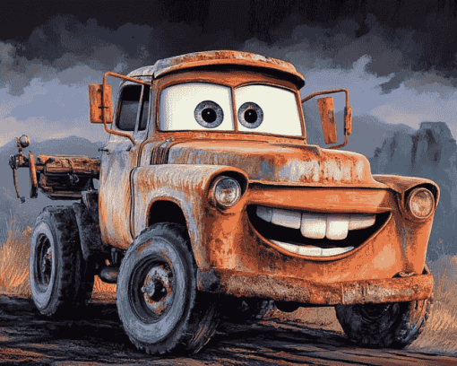 Mater Cars Animation Diamond Painting