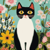 Maud Lewis Cat Art Diamond Painting