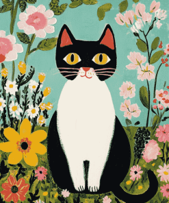 Maud Lewis Cat Art Diamond Painting