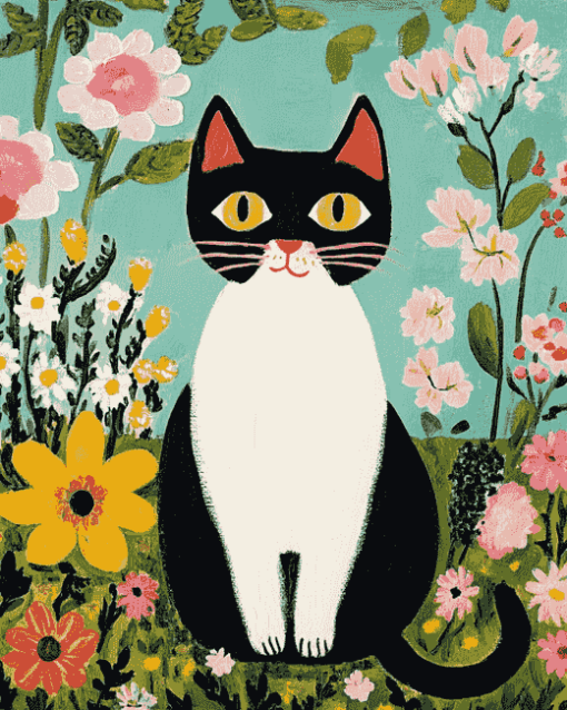 Maud Lewis Cat Art Diamond Painting