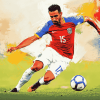 Mauricio Isla Soccer Star Diamond Painting