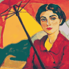 Max Pechstein Red Parasols Diamond Painting