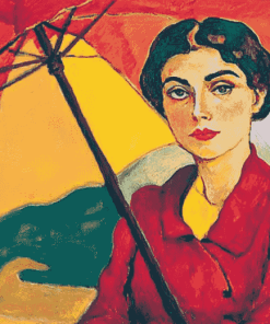 Max Pechstein Red Parasols Diamond Painting