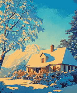 Maxfield Parrish Winter Scenery Diamond Painting