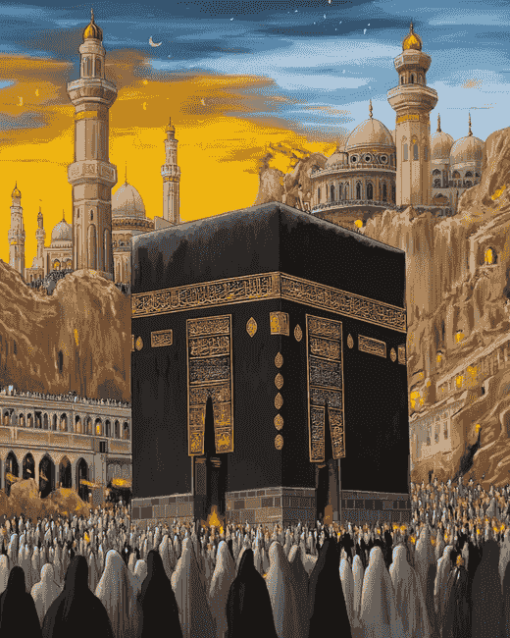 Mecca Black Kaaba Diamond Painting