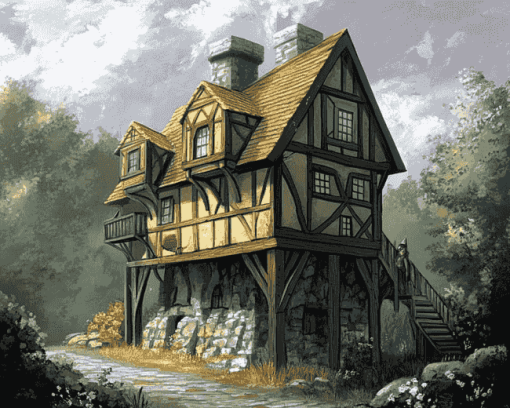 Medieval Inn Adventure Diamond Painting