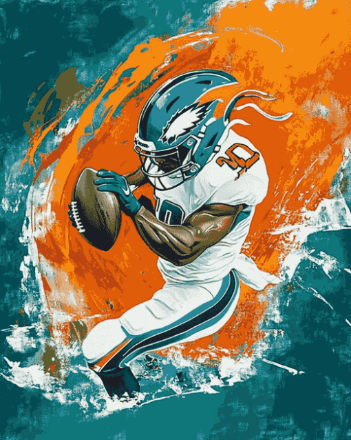 Miami Dolphins Sports Theme Diamond Painting