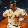 Michael Brantley Baseball Diamond Painting