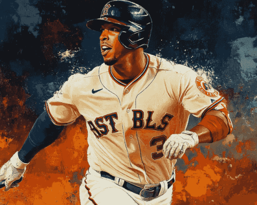 Michael Brantley Baseball Diamond Painting