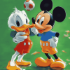 Mickey and Donald Football Fun Diamond Painting