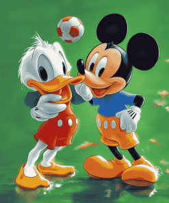 Mickey and Donald Football Fun Diamond Painting