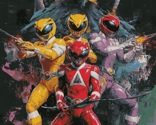 Mighty Morphin Power Rangers Animation Diamond Painting