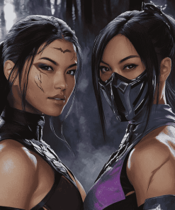 Mileena And Kitana Fighters Diamond Painting