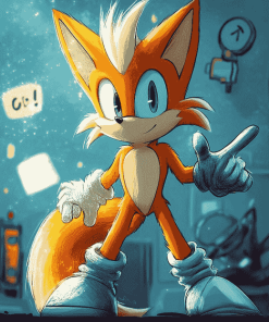 Miles Tails Prower Cartoon Diamond Painting