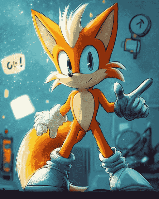 Miles Tails Prower Cartoon Diamond Painting