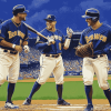 Milwaukee Brewers Baseballers Diamond Painting