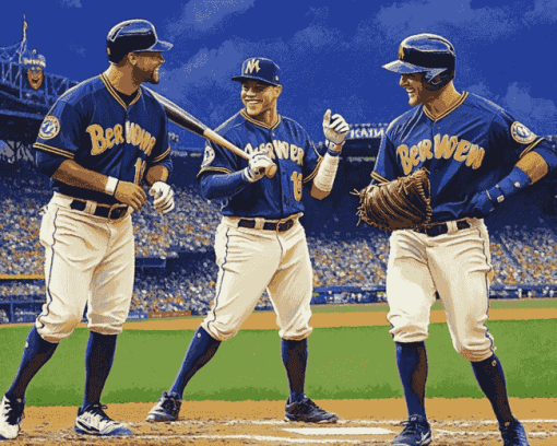 Milwaukee Brewers Baseballers Diamond Painting