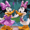 Minnie Mouse and Daisy Duck Cartoon Diamond Painting