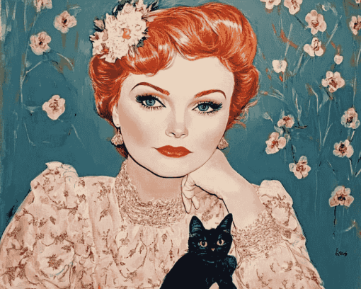 Miss Kitty Amanda Blake Tribute Diamond Painting