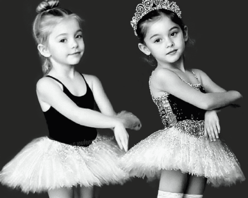 Monochrome Ballerina Kids Diamond Painting