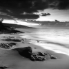 Monochrome Beach Scene Diamond Painting