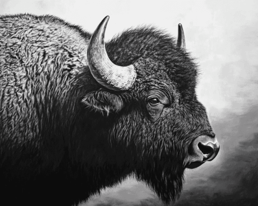 Monochrome Buffalo Diamond Painting