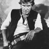 Monochrome Han Solo Star Wars Diamond Painting