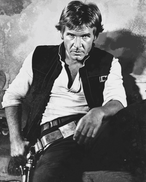 Monochrome Han Solo Star Wars Diamond Painting