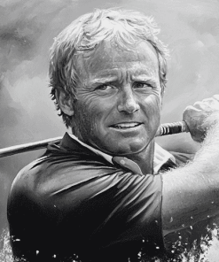 Monochrome Jack Nicklaus Diamond Painting