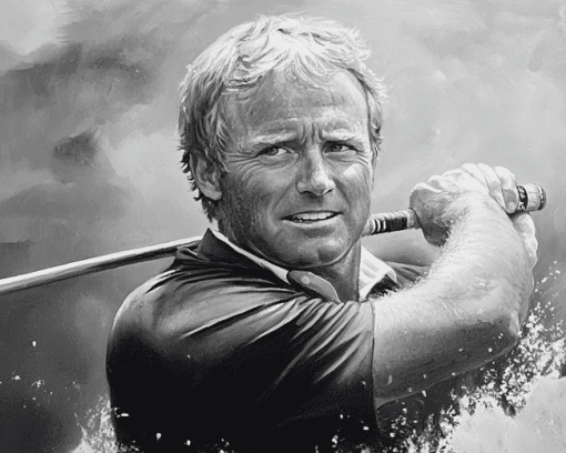 Monochrome Jack Nicklaus Diamond Painting