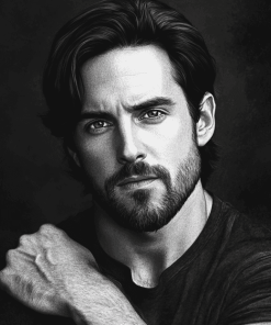 Monochrome Milo Ventimiglia Celebrity Diamond Painting