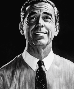 Monochrome Mr. Rogers Diamond Painting