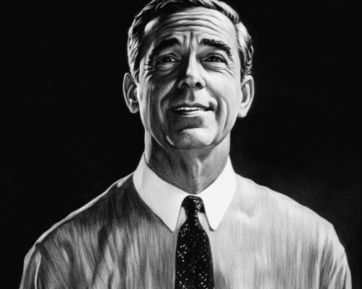 Monochrome Mr. Rogers Diamond Painting