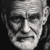 Monochrome Old Man Diamond Painting