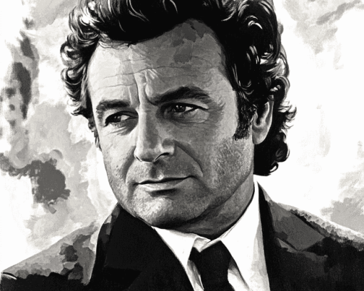 Monochrome Peter Falk Diamond Painting