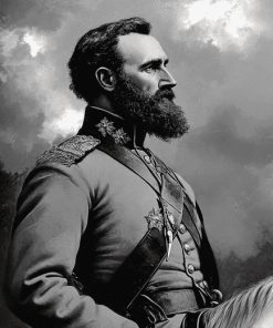 Monochrome Stonewall Jackson Diamond Painting