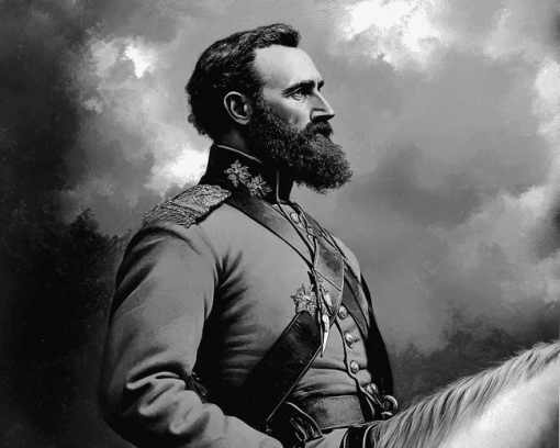 Monochrome Stonewall Jackson Diamond Painting