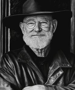 Monochrome Terry Pratchett Diamond Painting