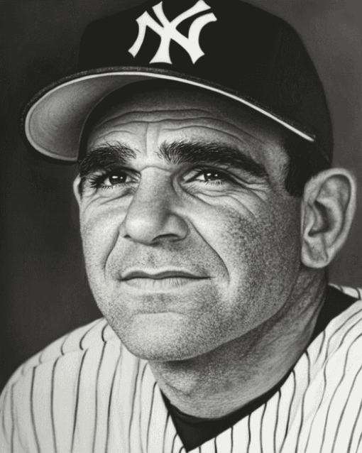 Monochrome Yogi Berra Diamond Painting