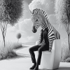 Monochrome Zebra Diamond Painting