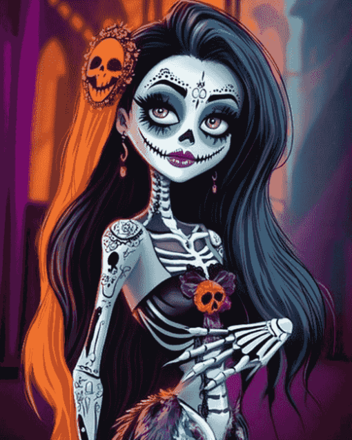 Monster High Skelita Calaveras Animation Diamond Painting