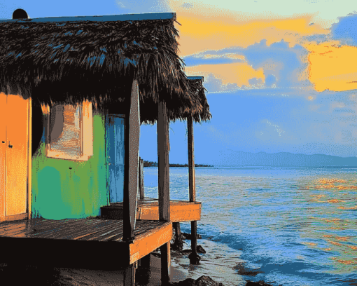 Montego Bay Seaside Sunset Diamond Painting