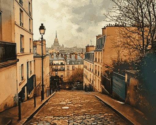 Montmartre Hill Boulevards Diamond Painting