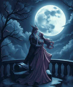 Moon and Lady Fantasy Diamond Painting