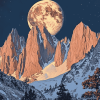 Moonlit Mt Whitney National Park Diamond Painting