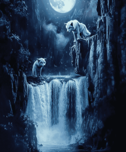 Moonlit Wolves Diamond Painting