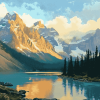 Moraine Lake Mountain View Diamond Painting