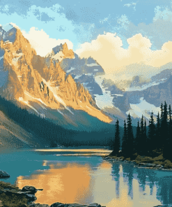 Moraine Lake Mountain View Diamond Painting