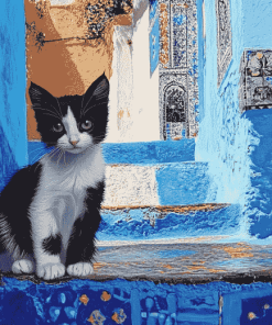 Moroccan Cat Views Diamond Painting