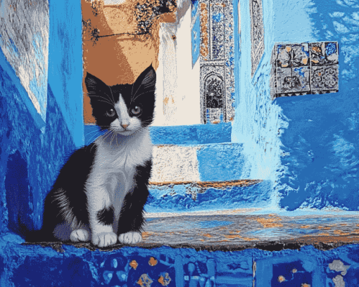 Moroccan Cat Views Diamond Painting